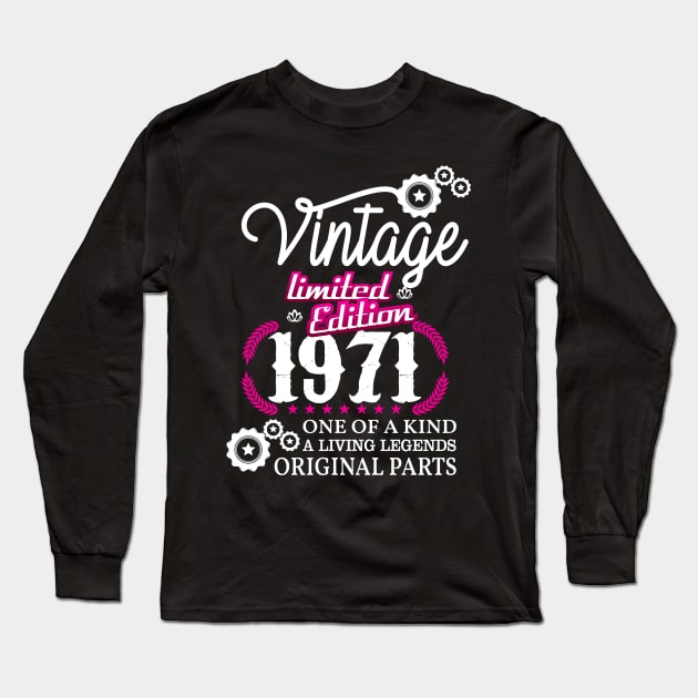 Vintage Limited Edition 1971 Original parts Long Sleeve T-Shirt by Diannas